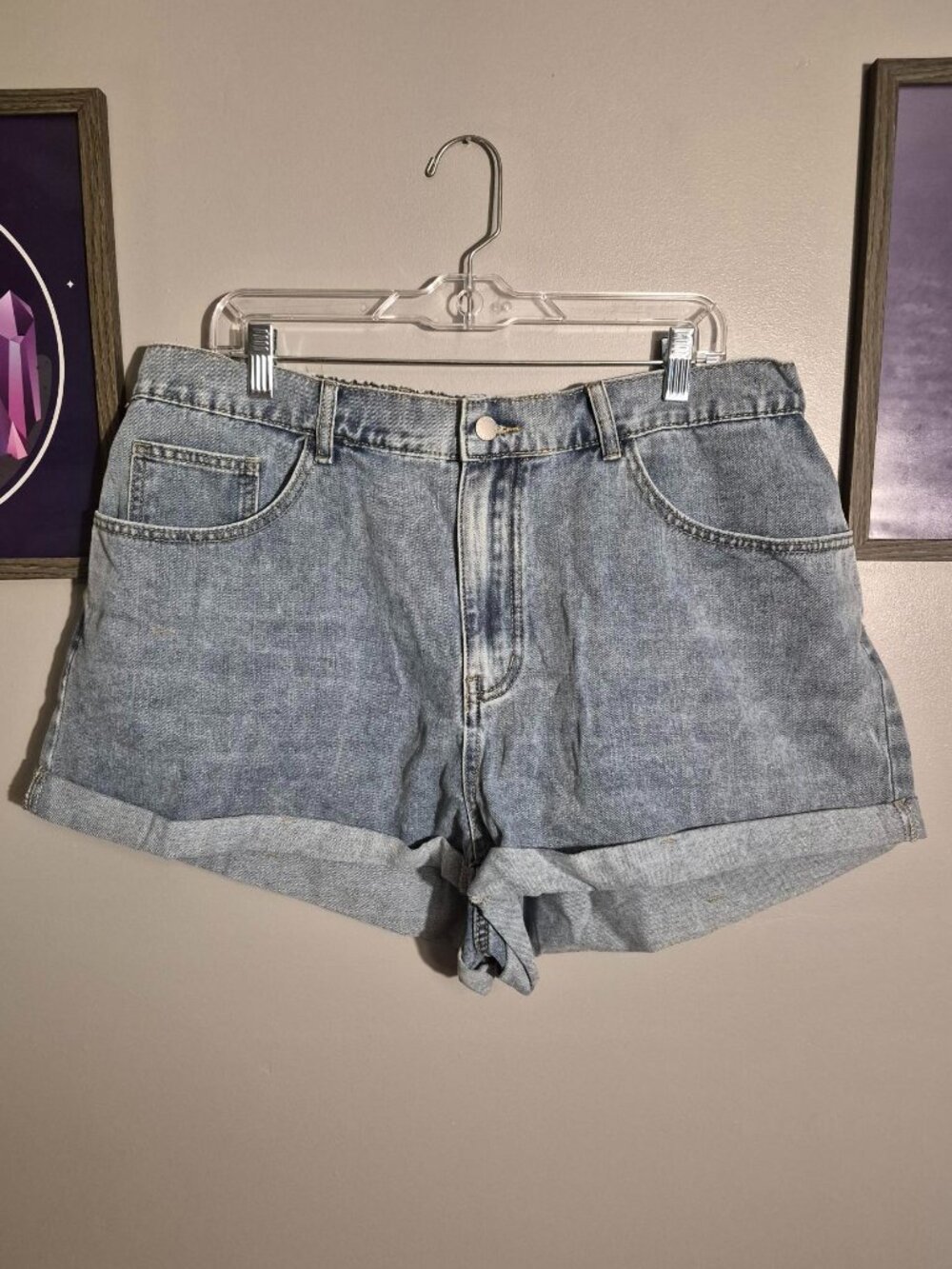 Jean Shorts with Rolled Hem